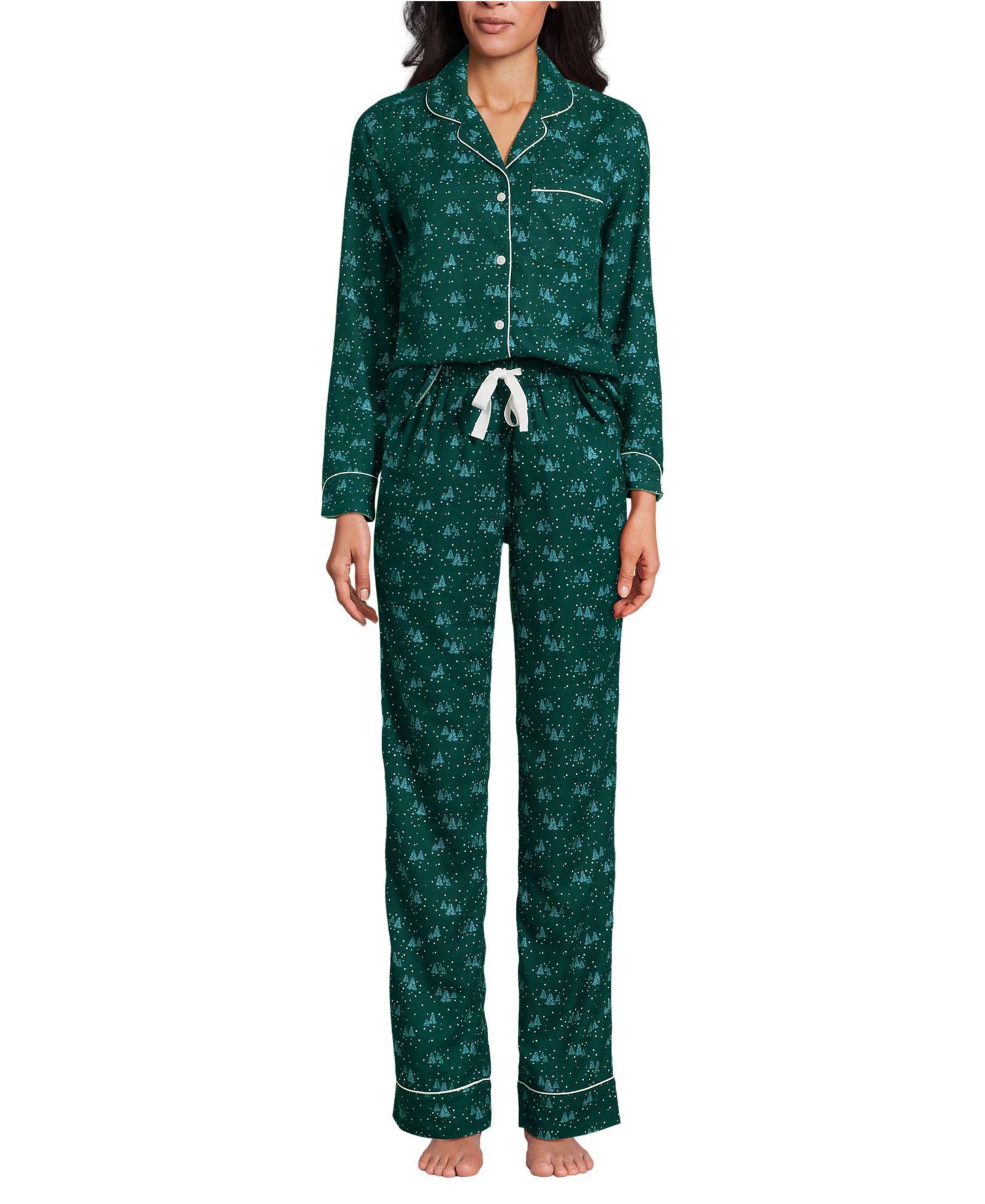 Женский комплект пижамы Lands' End Drapey Flannel 4 Piece