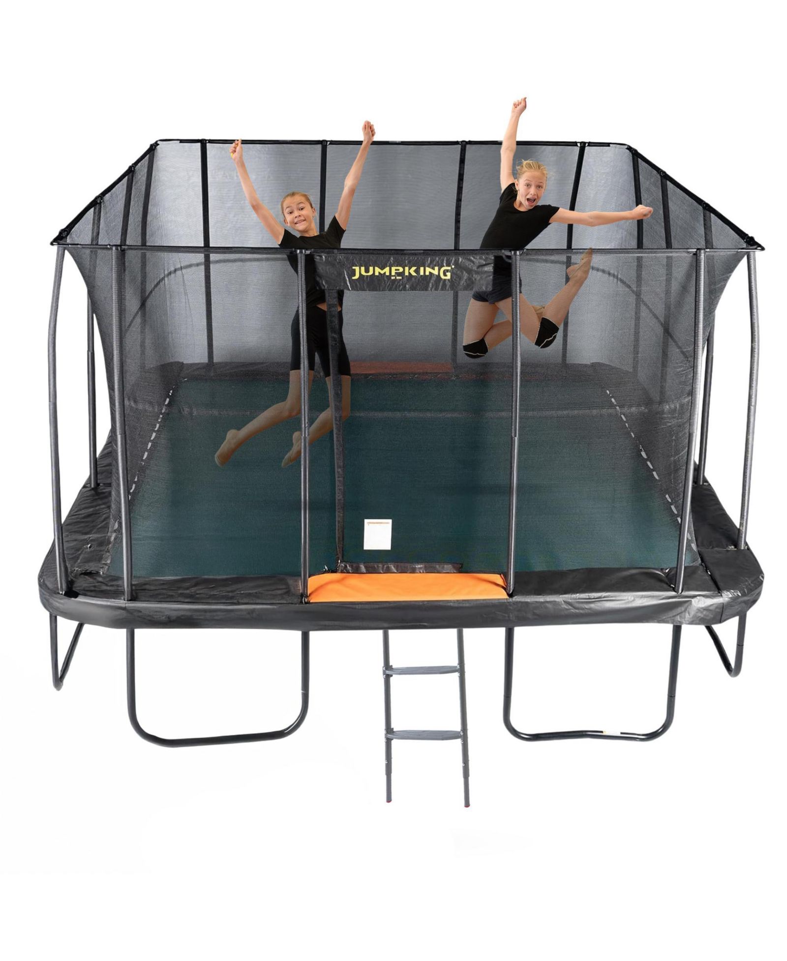 Батут Jumpking Pro-Series 13 кв. футов с запатентованной V-образной системой пружин, защитной сеткой, нагрузкой до 400 фунтов, для детей от 3 лет