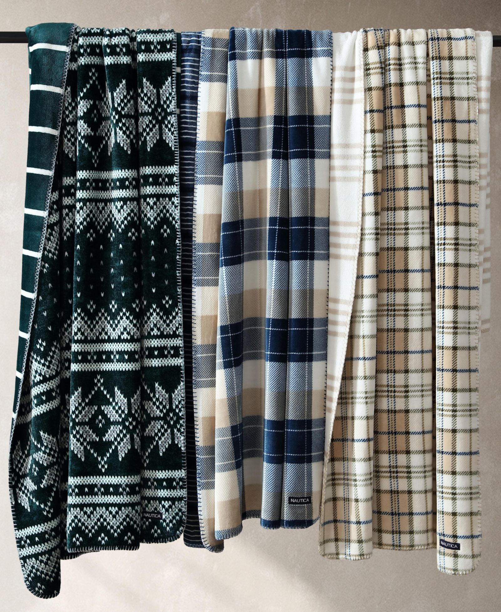 Фланелевый плед Nautica Brushed Flannel 70" X 50"