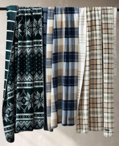 Фланелевый плед Nautica Brushed Flannel 70" X 50"