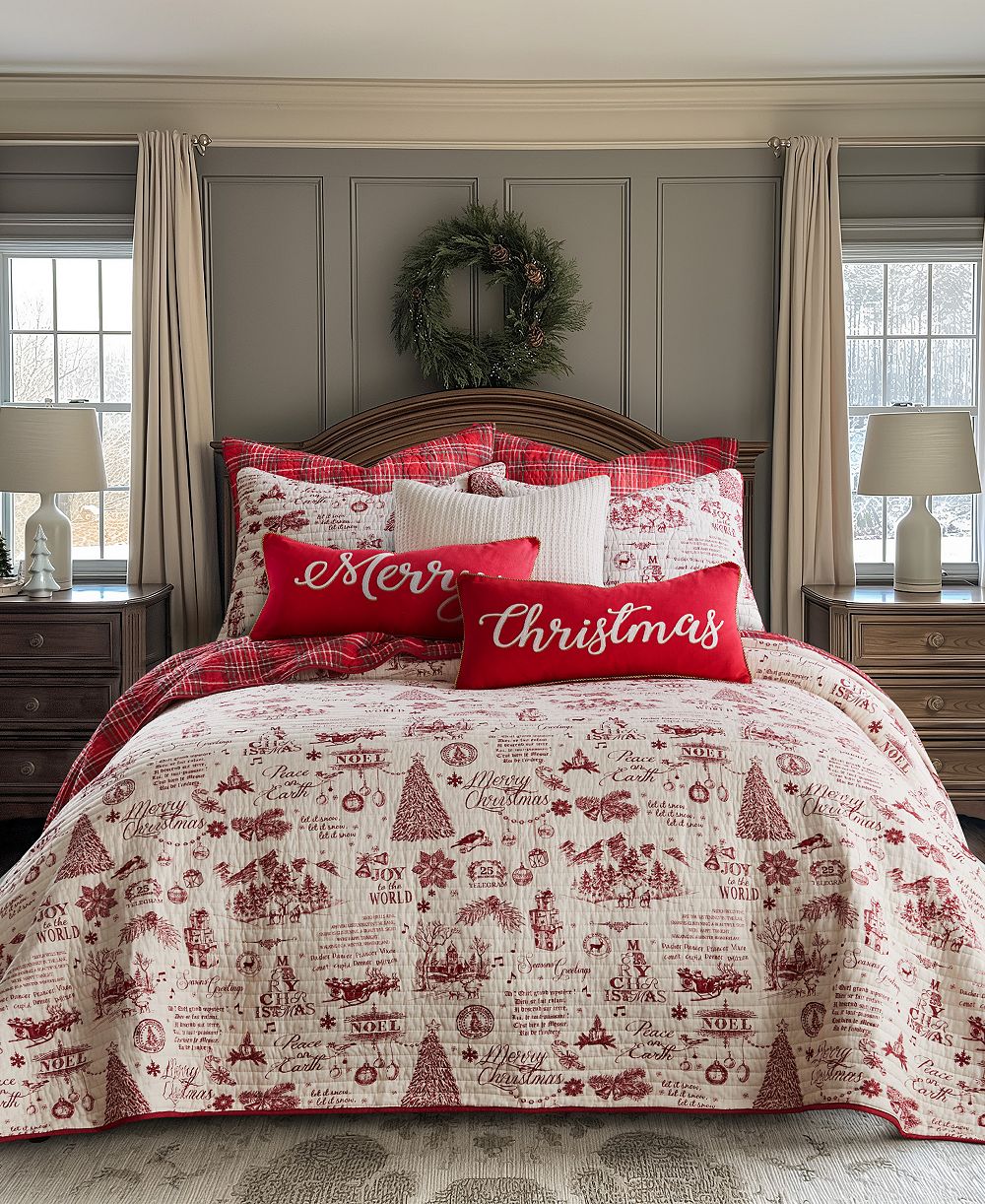 Levtex Home комплект из 3 предметов покрывала Yuletide двустороннее, размер King/California King