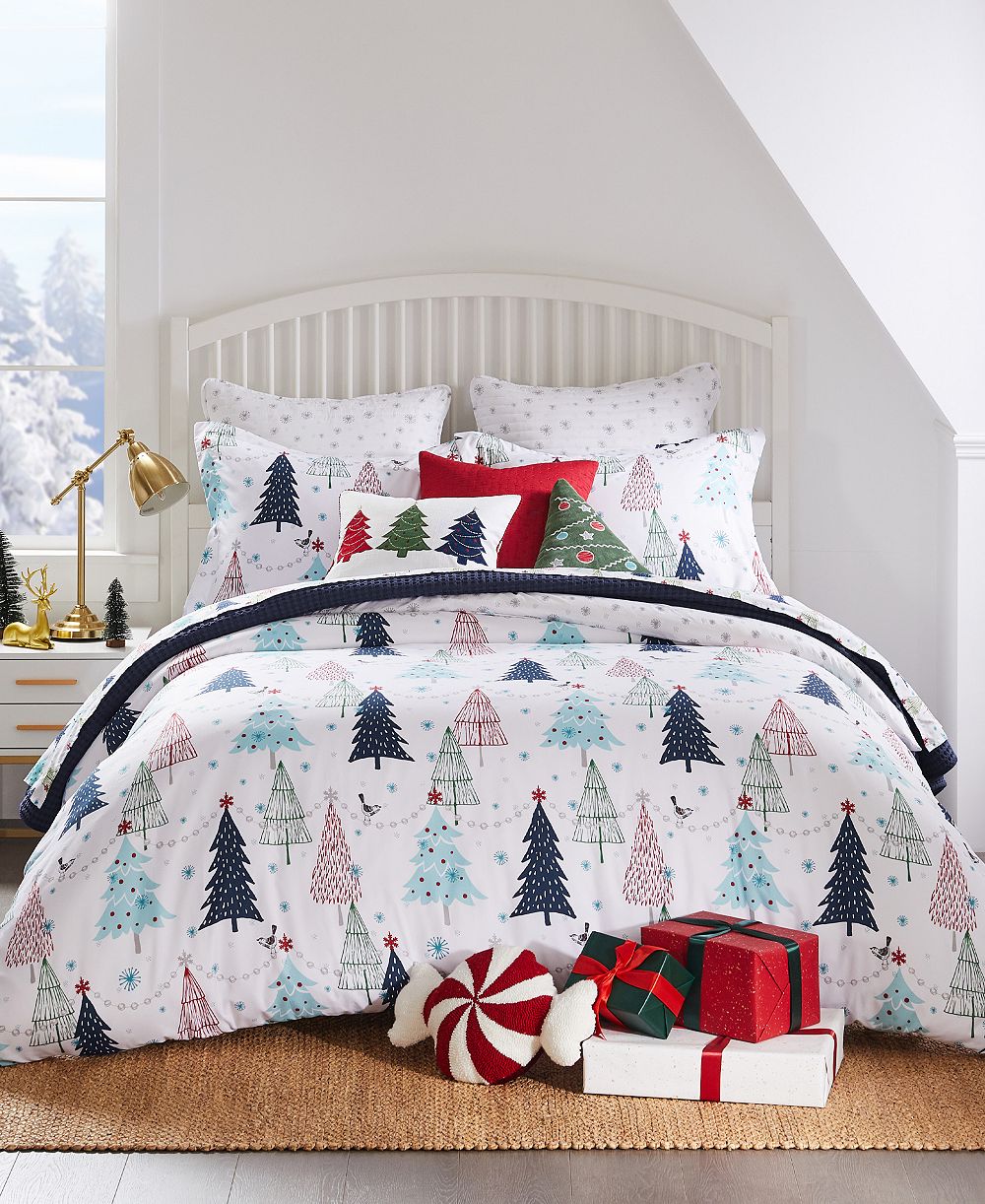 Levtex Home Merry Bright White Pine Reversible 3-Pc. Duvet Cover Set, King