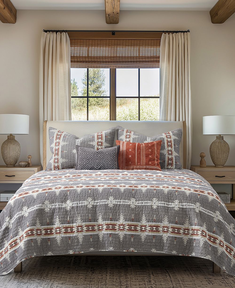 Комплект из 3-х стеганых покрывал Levtex Home Corrales, Full/Queen