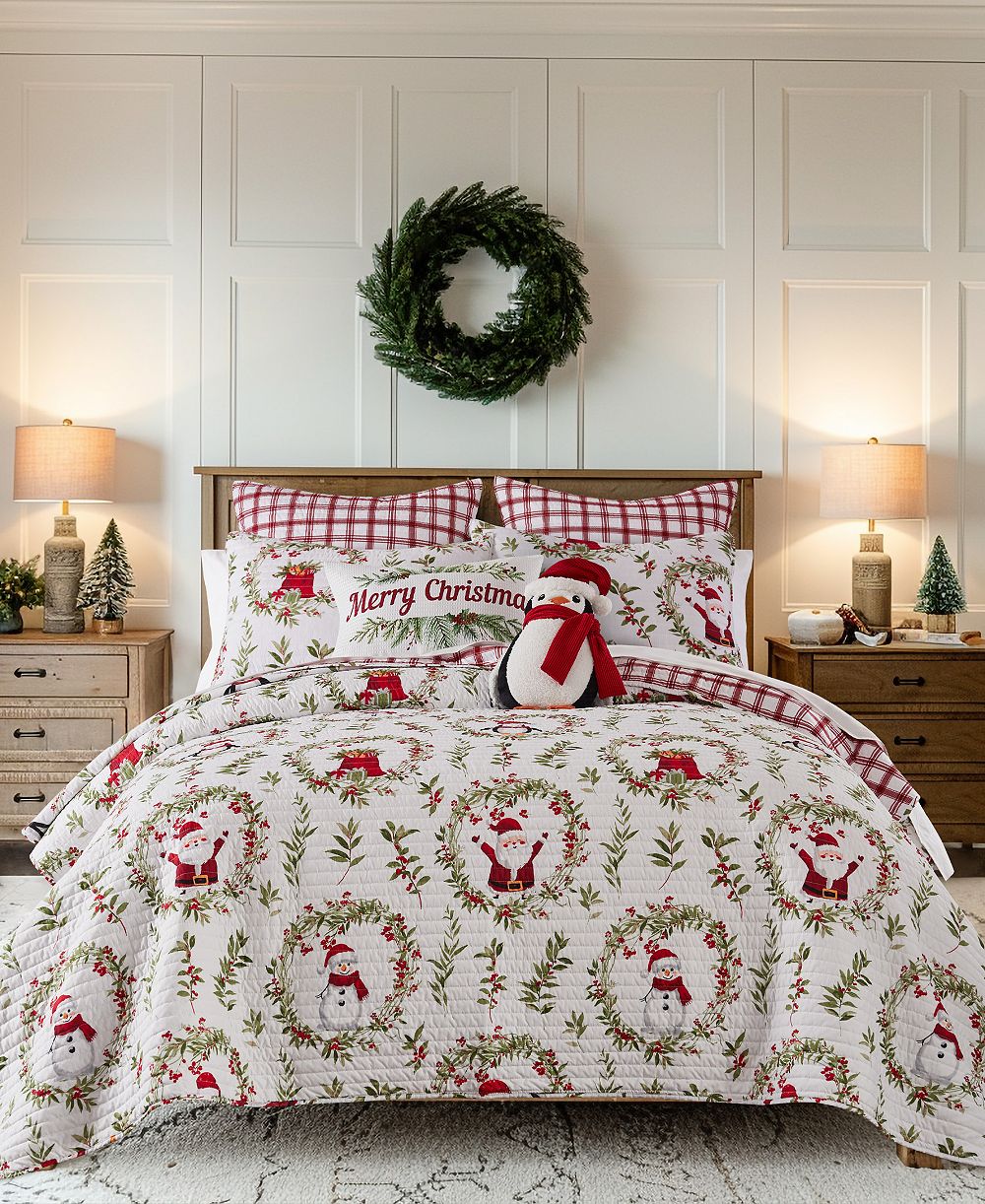 Комплект покрывала Levtex Home Merry Bright Pine Plaid Reversible 2-Pc., Twin/Twin XL