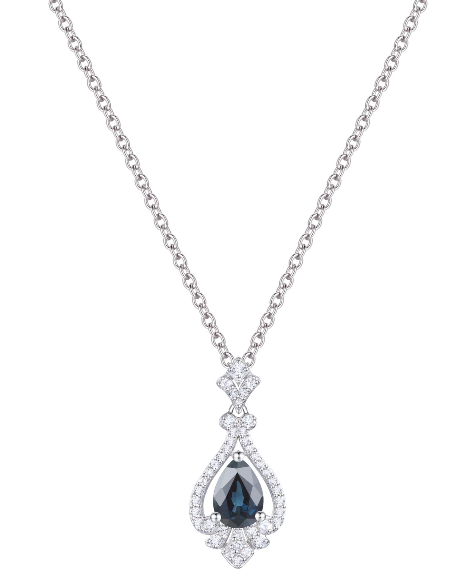 Emerald (5/8 ct. t.w.) & Diamond (1/5 ct. t.w.) Pear Halo 18" Pendant Necklace in 14k Gold (Also in Ruby & Sapphire)