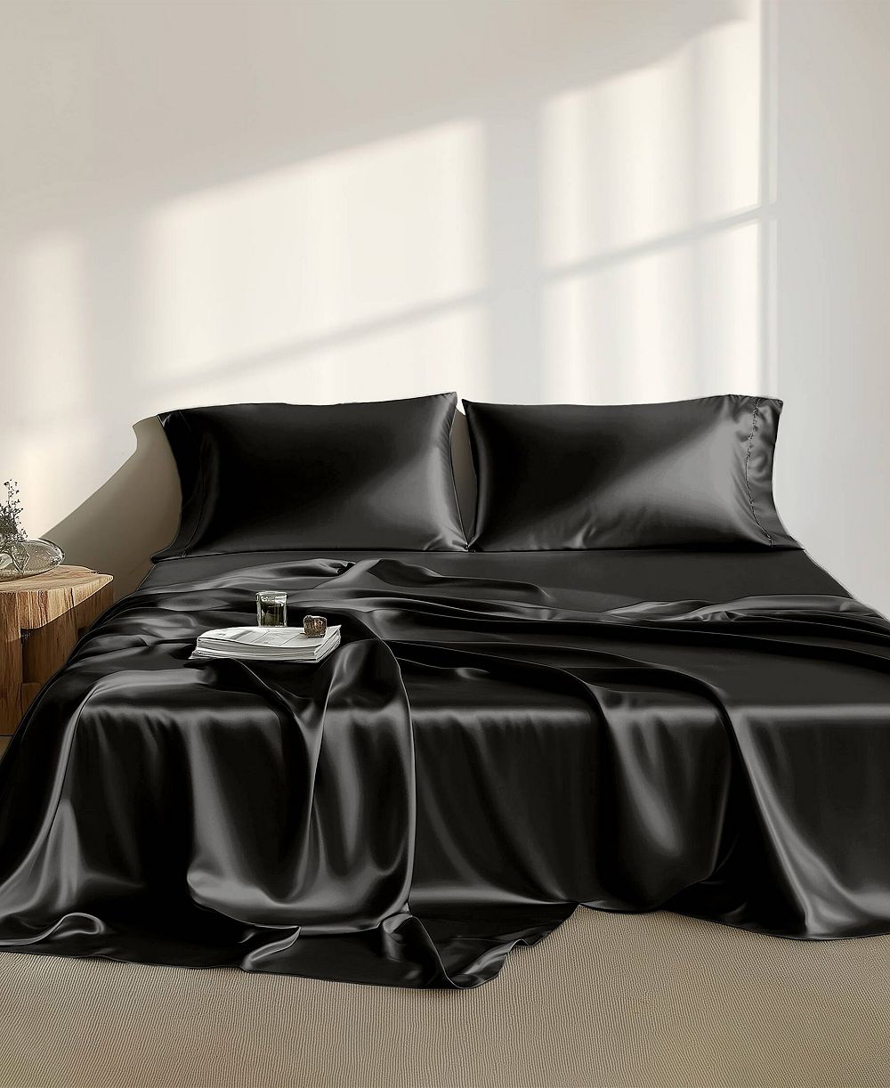 Комплект постельного белья Madison Park Essentials Satin Luxury, 7 предметов, Split King