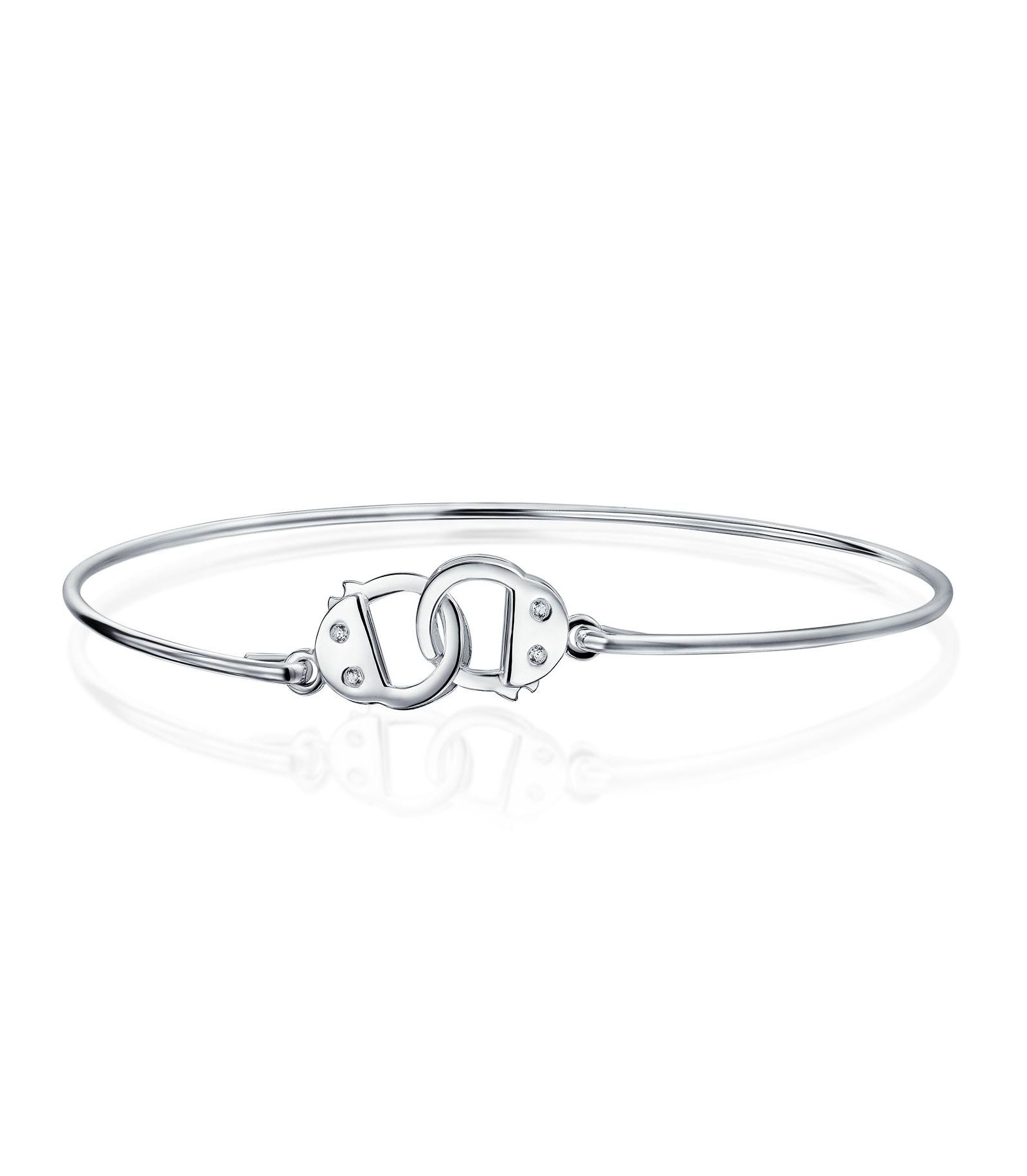 Браслет-бэнгл Bling Jewelry Handcuff.925 Sterling Silver Minimalist BFF