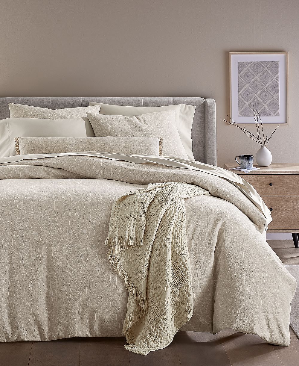 Oake Willowby 3-Pc. Duvet Cover Set, Full/Queen, Exclusively at Macy's