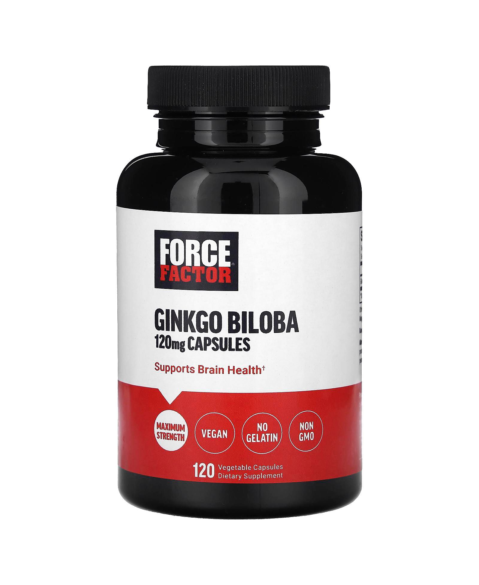 Пищевая добавка Force Factor Ginkgo Biloba 120 mg - 120 Vegetable Capsules