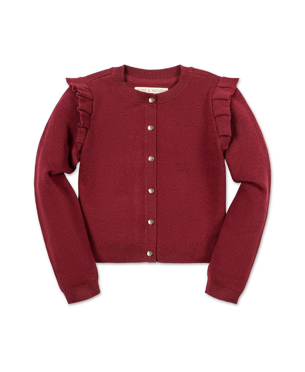 Hope & Henry Детский кардиган Milano Ruffle с рюшами на плечах