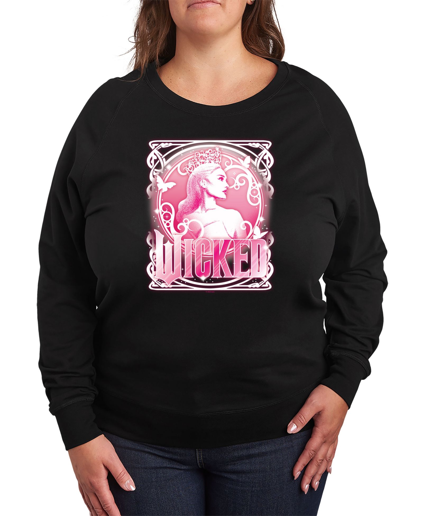 Hybrid Apparel Plus Size Wicked Glinda Graphic Pullover T-Shirt