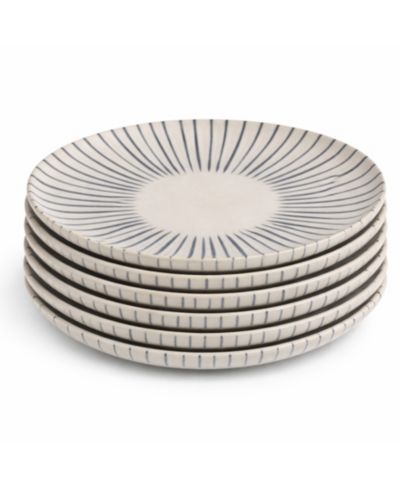 PORTO BRASIL Elemento Stoneware Bread Plates, Set of 6