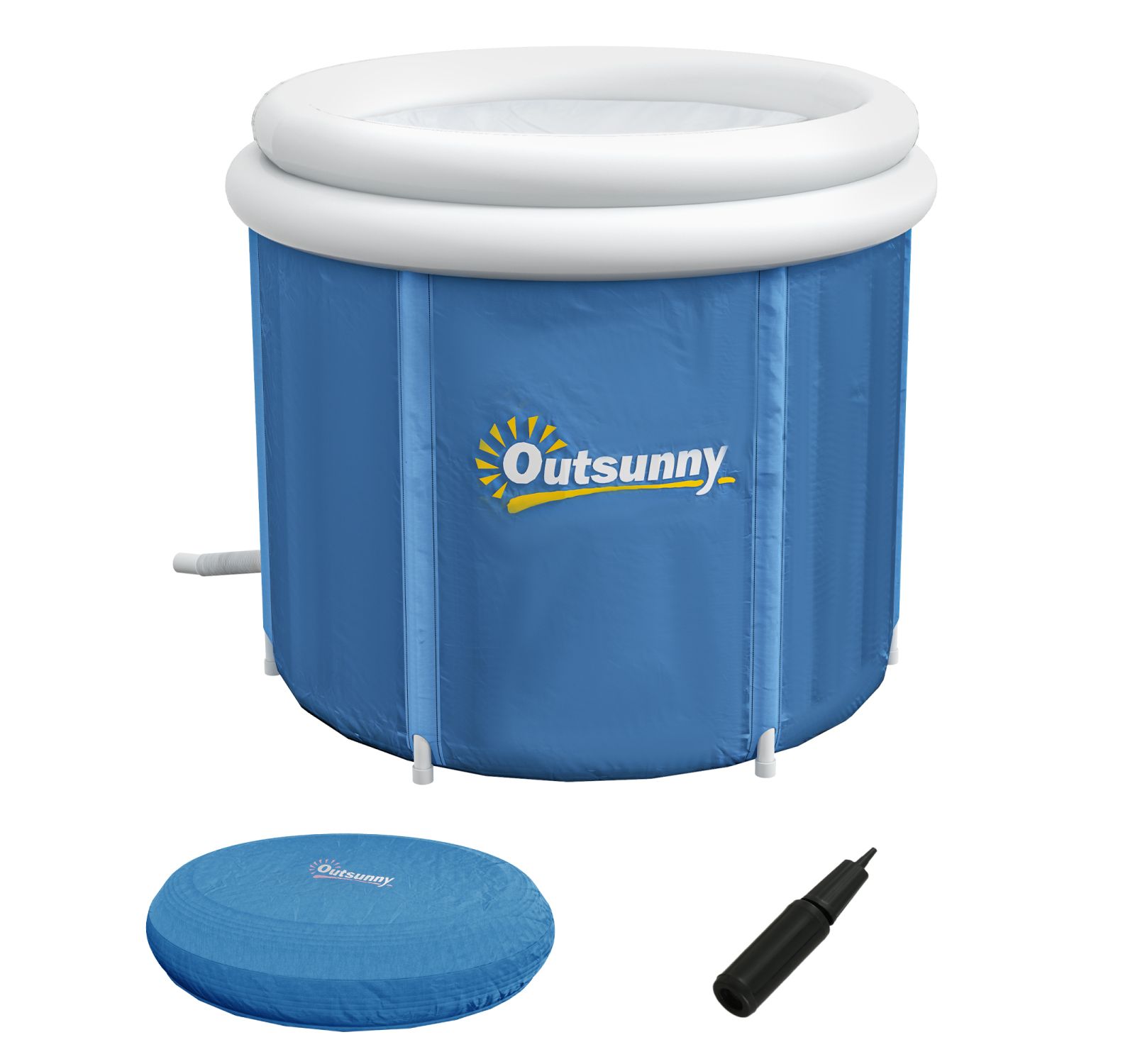 Ice Bath Tub, 79 Gallon Outdoor Portable Cold Plunge Tub with Thermo Lid, Cover and Carry Bag for Athletes Recovery and Cold Water Therapy, Dark Blue