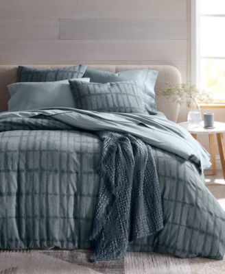 Oake Indigo Stripe 3-Pc. Comforter Set, King, Exclusively at Macy's