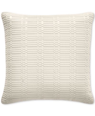 Hotel Collection Linear Embroidery Decorative Pillow, 20" x 20", Exclusively at Macy's