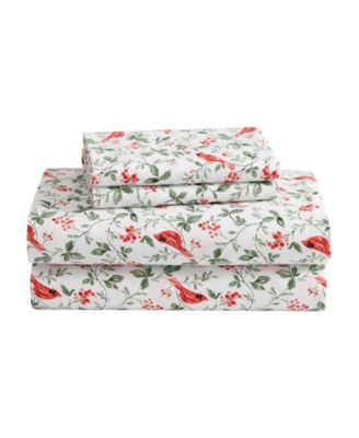 Laura Ashley Flannel 4 -Pc. Sheet Set, King