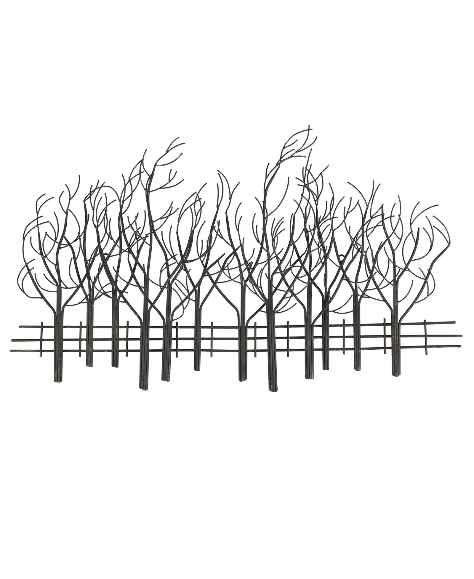 Настенный декор LuxenHome Snowy Black Metal Field of Trees