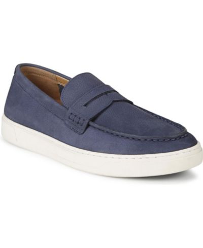 Navy blue leather