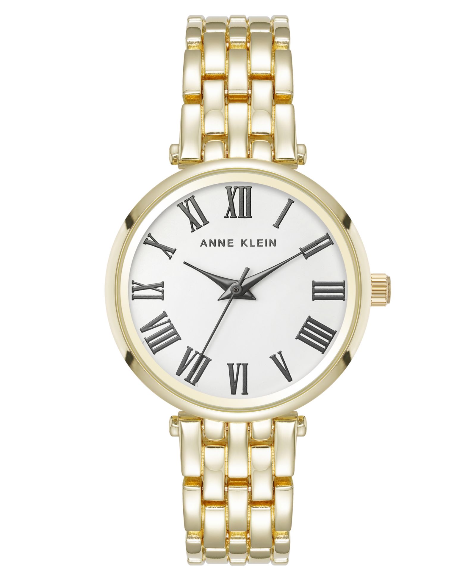 Женские часы Anne Klein с римскими цифрами, золотистый сплав, 32mm