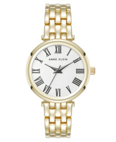 Женские часы Anne Klein с римскими цифрами, золотистый сплав, 32mm