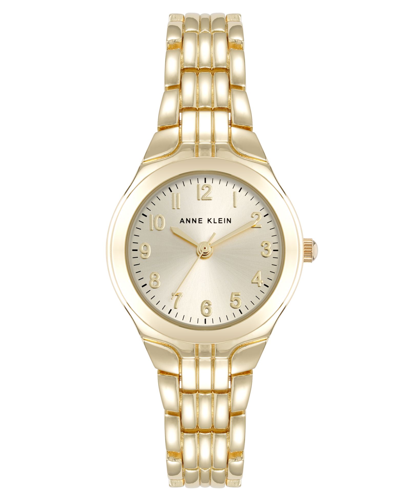 Женские повседневные кварцевые часы Anne Klein с золотистым корпусом из сплава, 28 мм