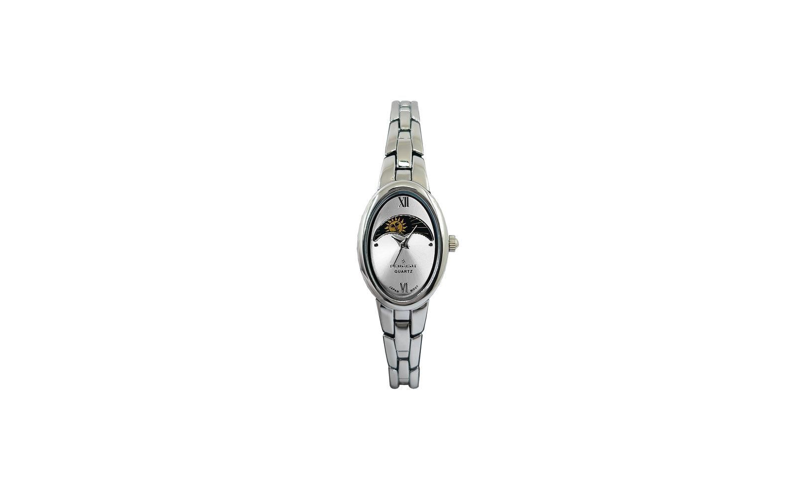 Peugeot Женские серебряные часы Sun Moon Dial, 30x25mm
