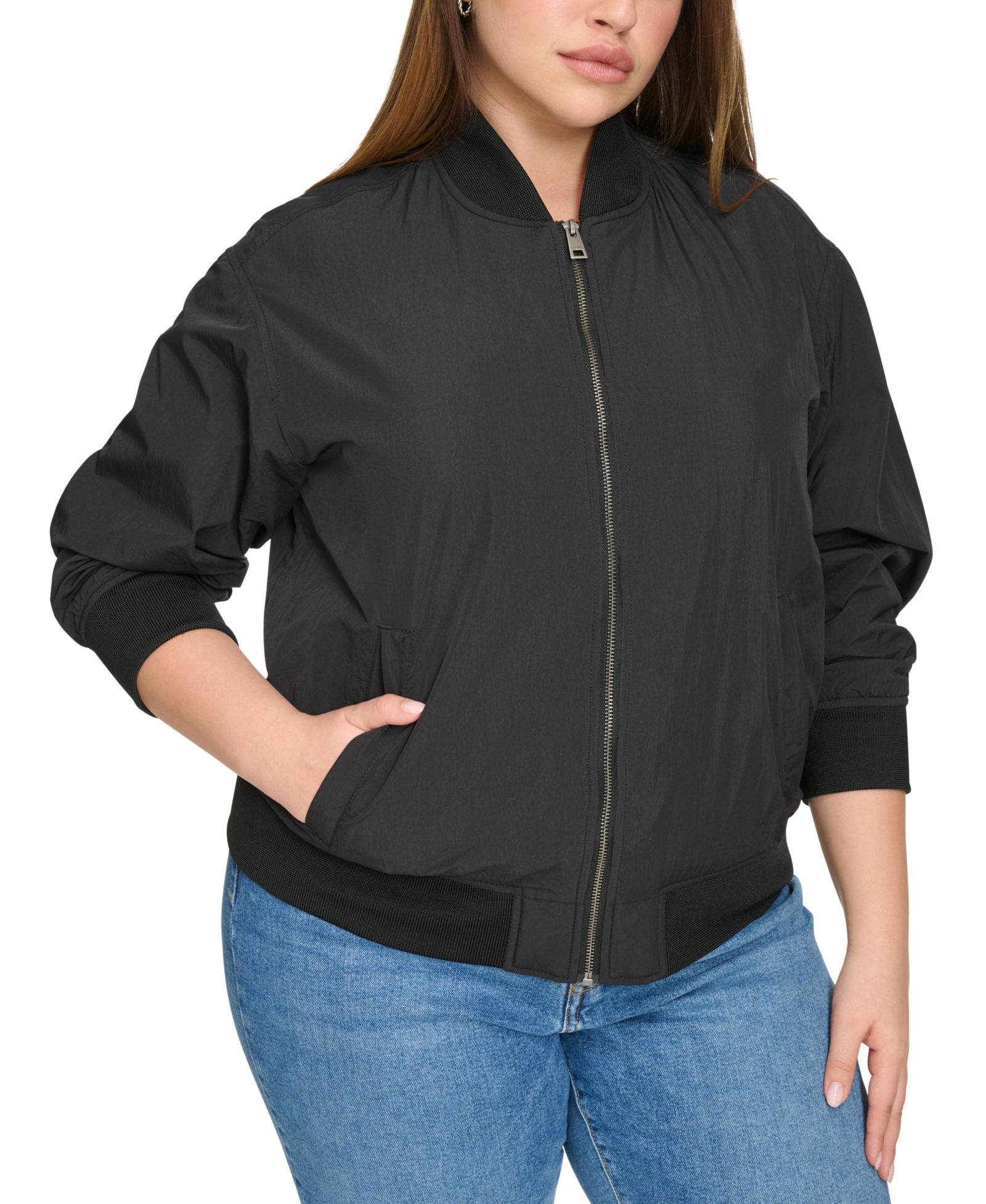 Levi's® Trendy Plus Size Lightweight Zip-Front Bomber Jacket