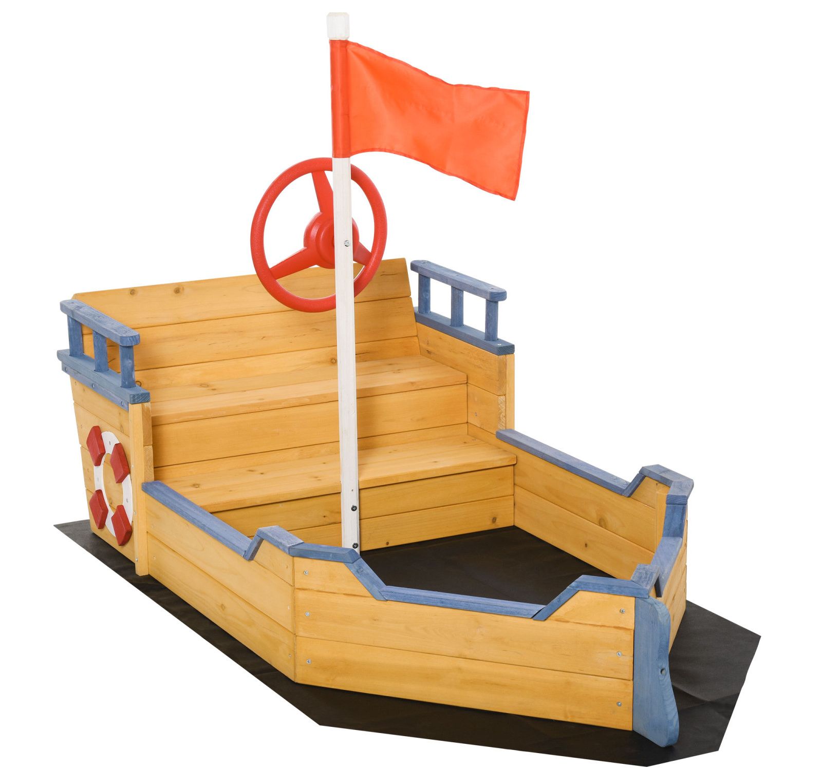 Детская песочница в виде пиратского корабля Streamdale Furniture