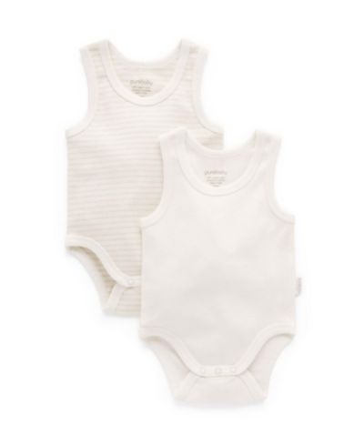 Purebaby боди из рифленого хлопка для новорожденных 2 шт.