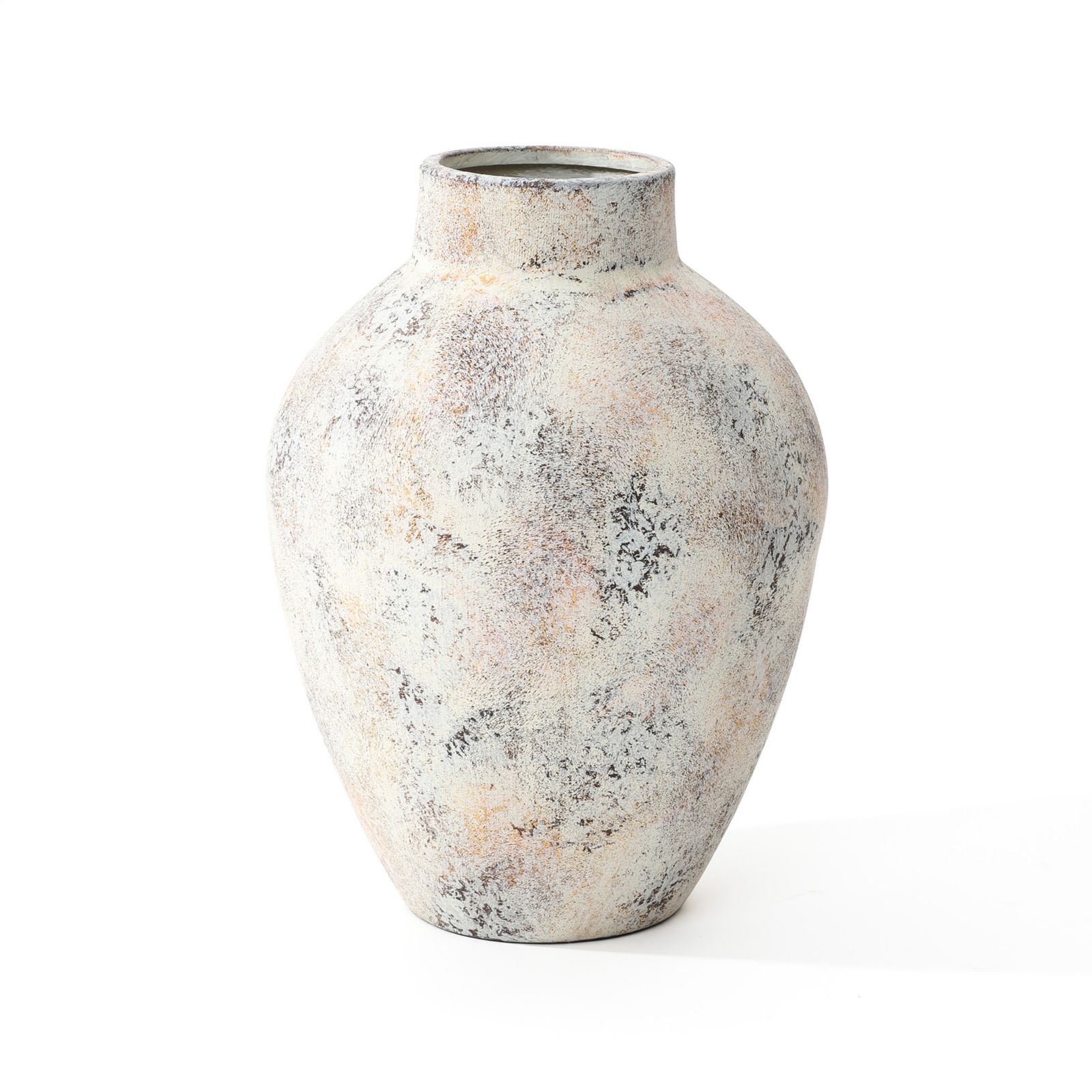 Ваза для стола LuxenHome Marble White 15 Inch Tall Stoneware