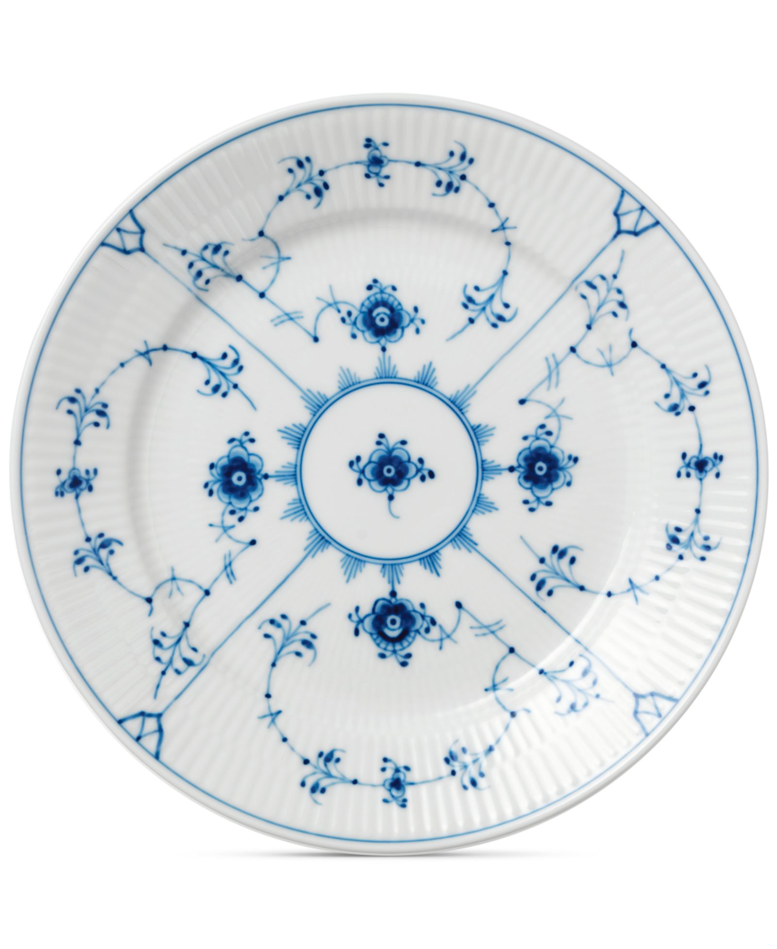 Royal Copenhagen тарелка для салата Blue Fluted Plain