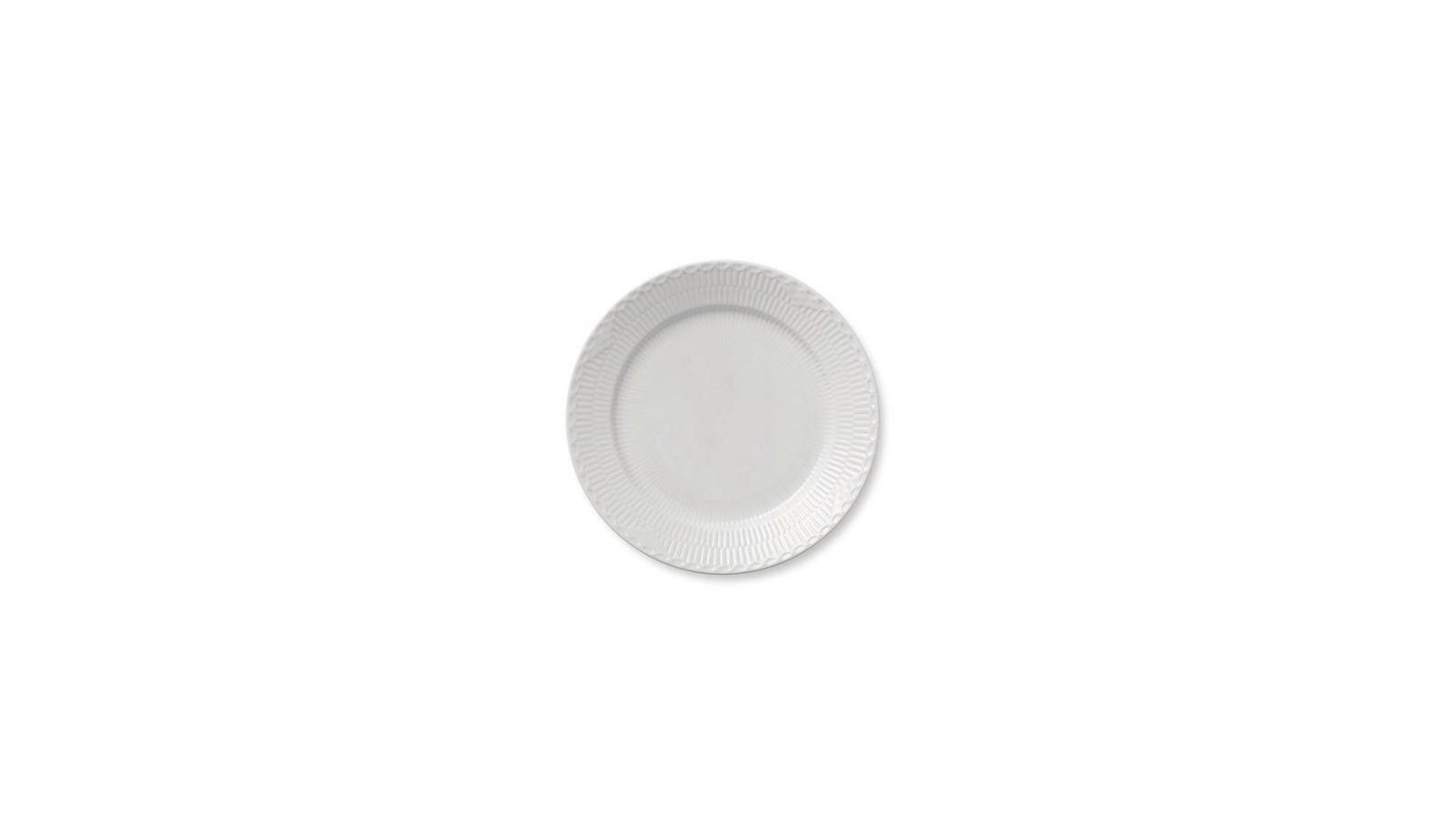 Royal Copenhagen White Fluted Half Lace Dinner Plate