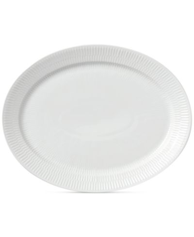 Royal Copenhagen белое овальное блюдо Fluted