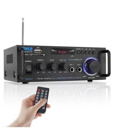 Стереоусилитель Pyle с Bluetooth, RCA, USB/SD/FM, 100 Watt