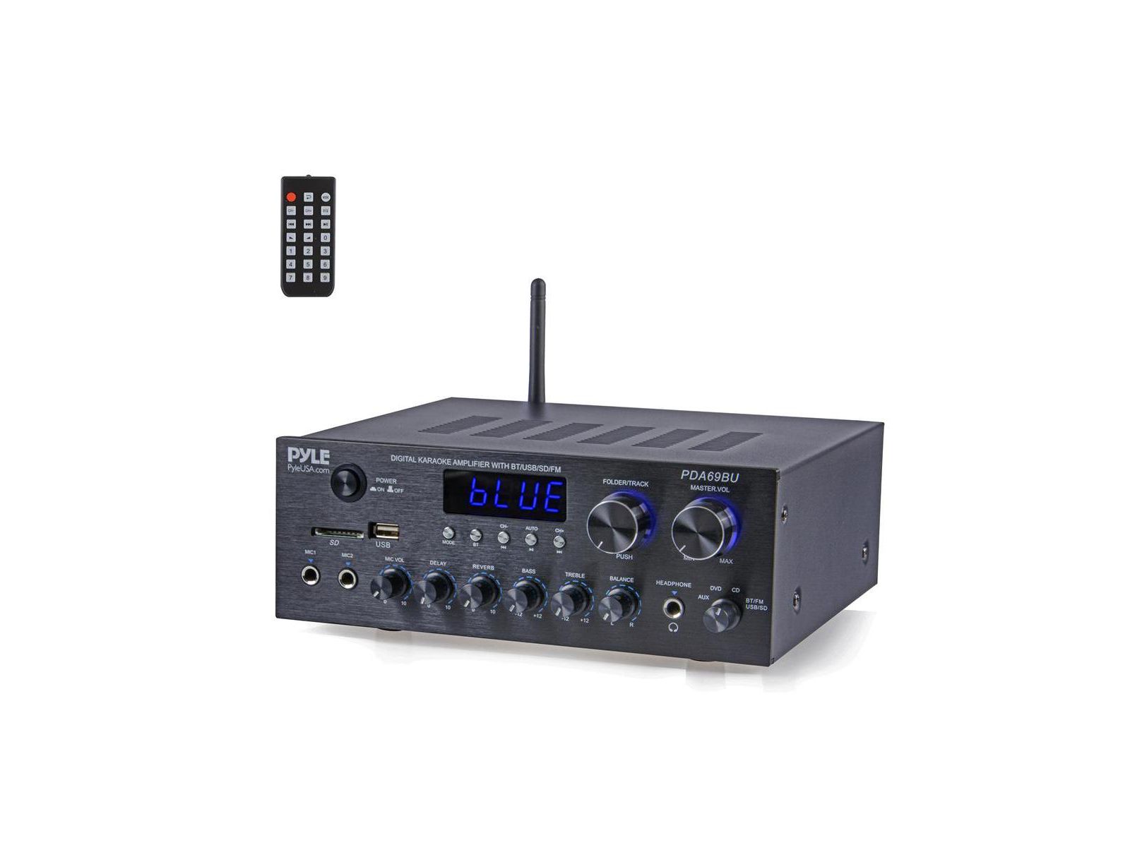 Стереоусилитель Pyle Audio Receiver с Bluetooth, MP3/USB/SD/AUX/FM Radio, 300 Watt