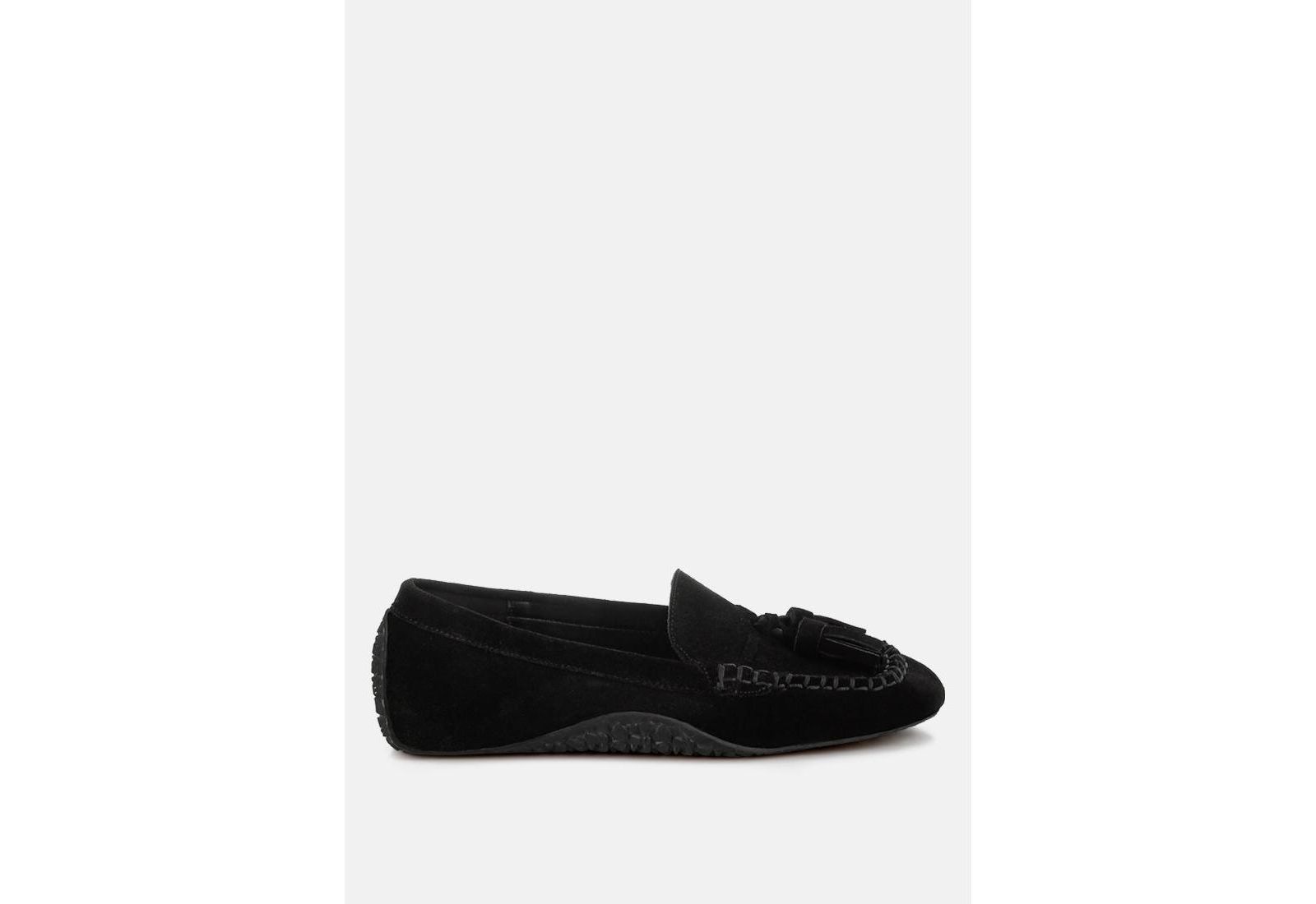 Rag and Co Womens Kipstar Suede Round Toe Tassel s Loafers