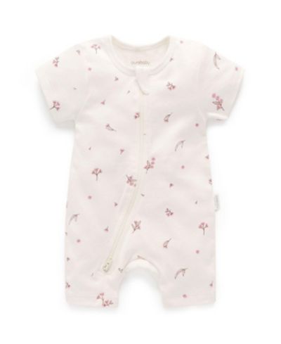 Детский комбинезон Purebaby с коротким рукавом и молнией