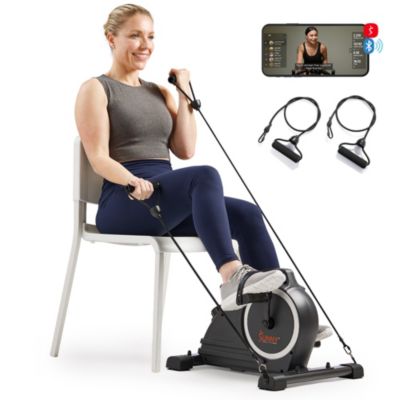 Мини-велотренажер Sunny Health & Fitness Magnetic Compact с эспандерами
