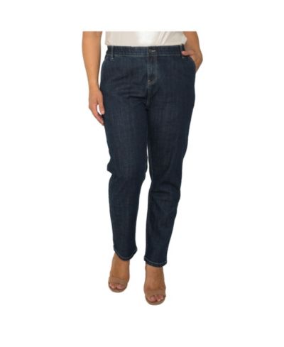 Женские джинсы Standards & Practices Elastic Waist High Rise Slim Straight Denim