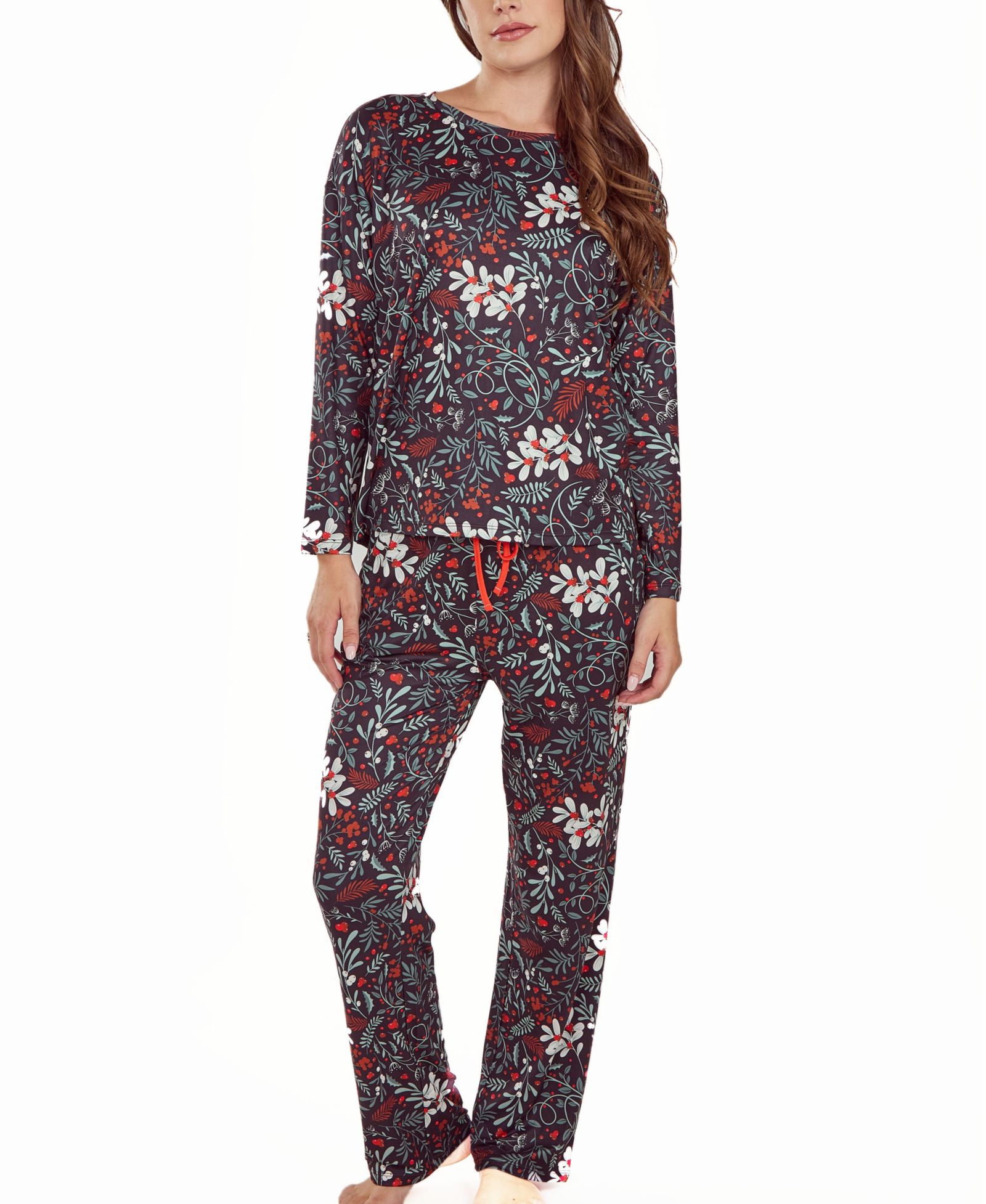 Женский комплект из топа и брюк iCollection Ultra Soft Floral Print