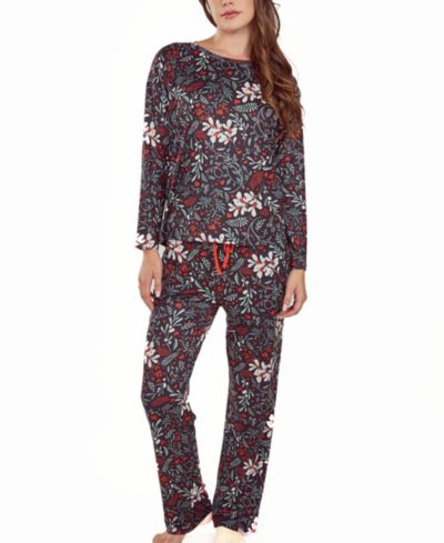 Женский комплект из топа и брюк iCollection Ultra Soft Floral Print