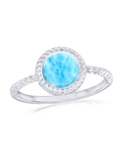 Caribbean Treasures кольцо из Sterling Silver с дизайном Larimar Rope