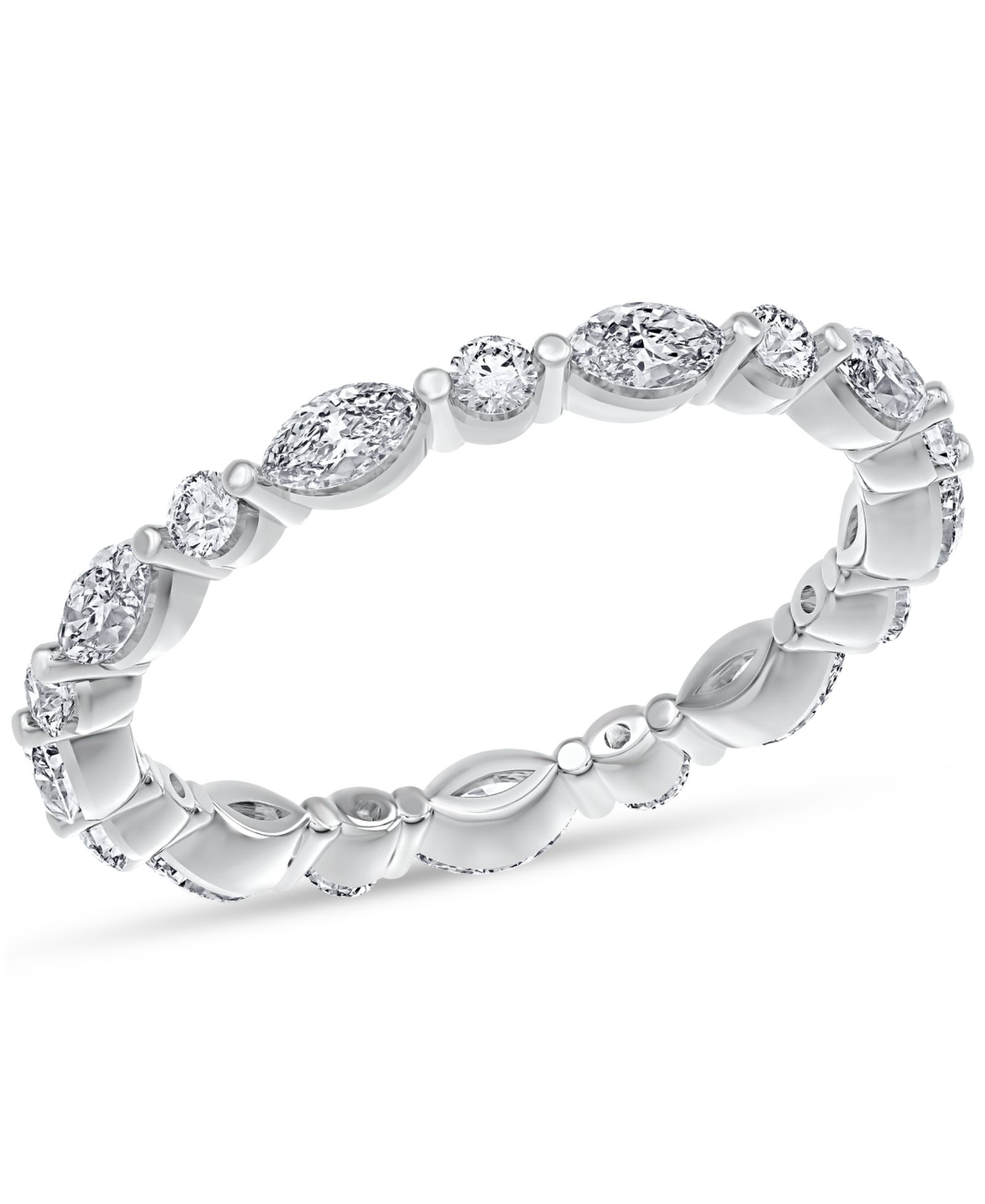 Кольцо Diamond Eternity (1 ct. t.w.) из платины, 14k белого золота, 14k золота или 14k розового золота