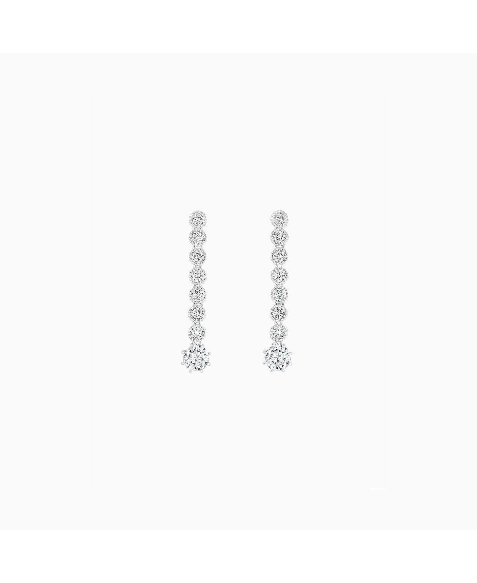 Серьги-кольца Celeste Tennis Sparkly Dainty Trendy Statement Piece
