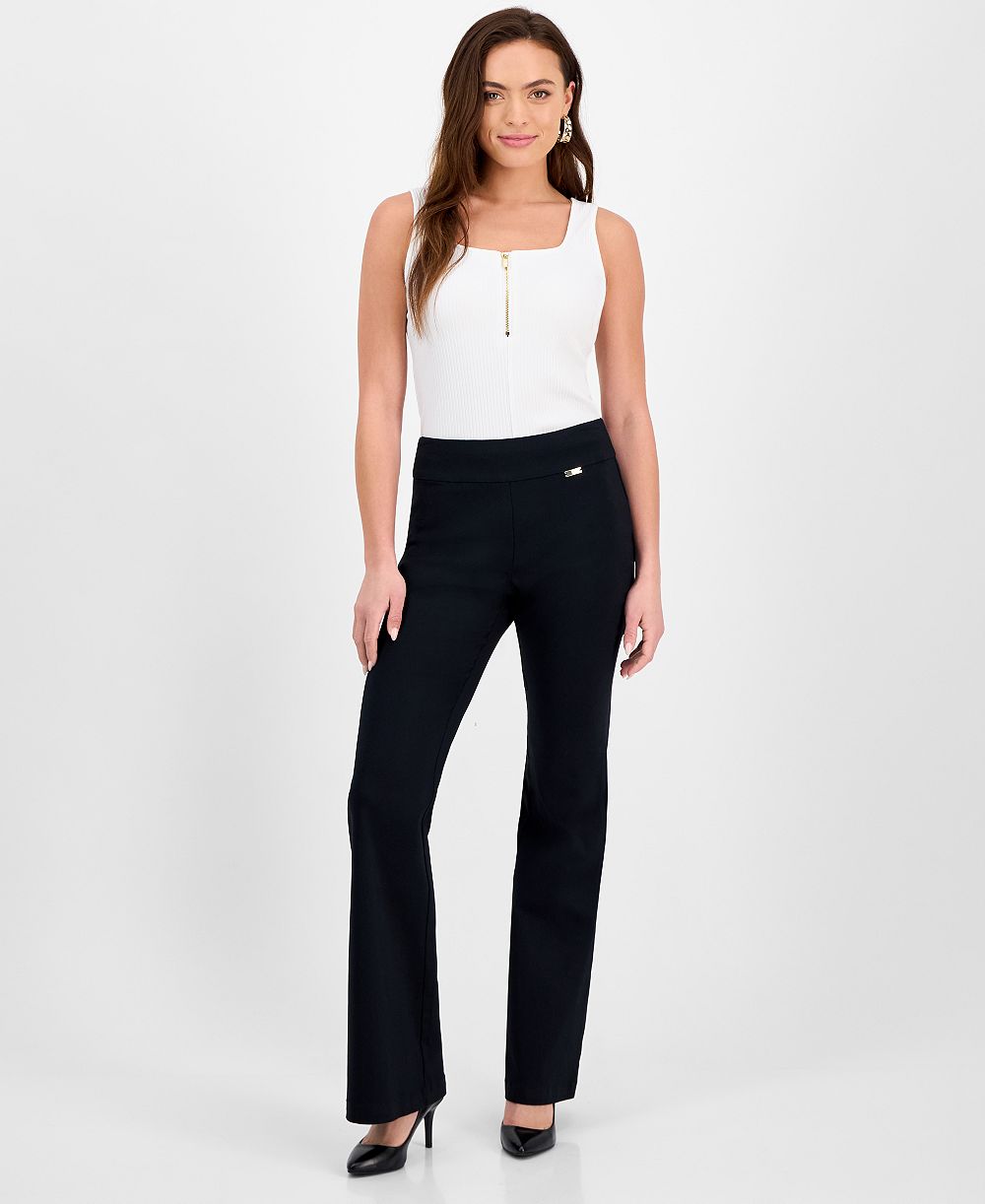 I.N.C. International Concepts Petite High-Rise Flare Pants, Exclusively at Macy's