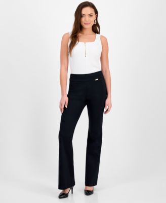 I.N.C. International Concepts Petite High-Rise Flare Pants, Exclusively at Macy's
