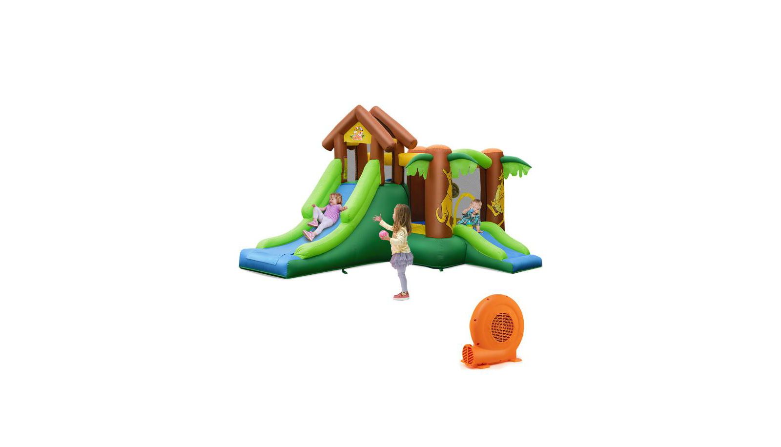 Детский надувной замок SUGIFT Jungle Bounce House с воздуходувкой 680W