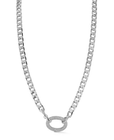 Ожерелье Rachel Zoe 18K Gold Plated Pave Link Curb Chain