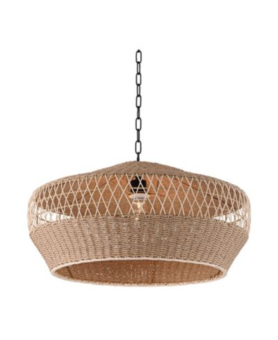 Regency Hill Matias Pendant Ceiling Light with Hanging Vine and Rope Modern Fixture