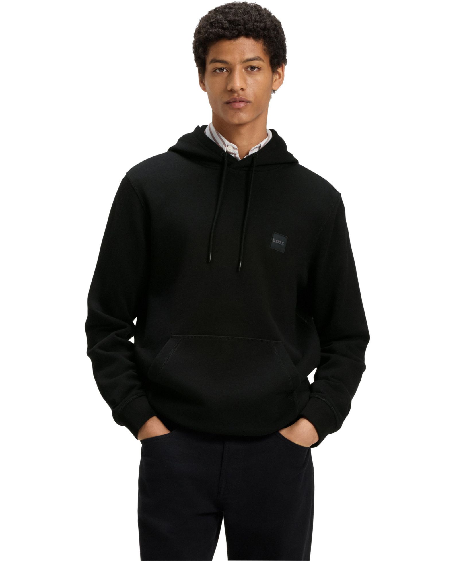 Мужское худи Hugo Boss с логотипом из хлопка Terry